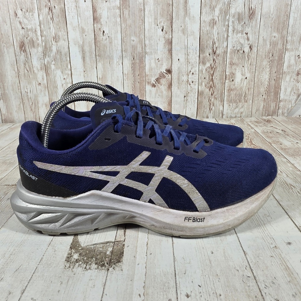 ASICS Dynablast 3 Womens Running Shoes Navy Blue Silver 1012B289 Size 8.5
